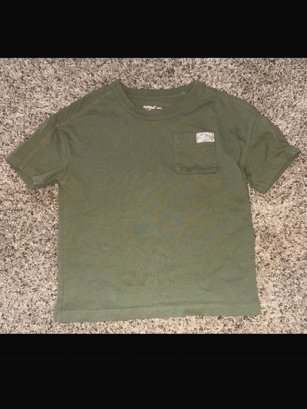 Cat & Jack Olive Green Pocket Tee